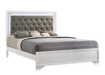 Lyssa Frost King LED Upholstered Panel Bed