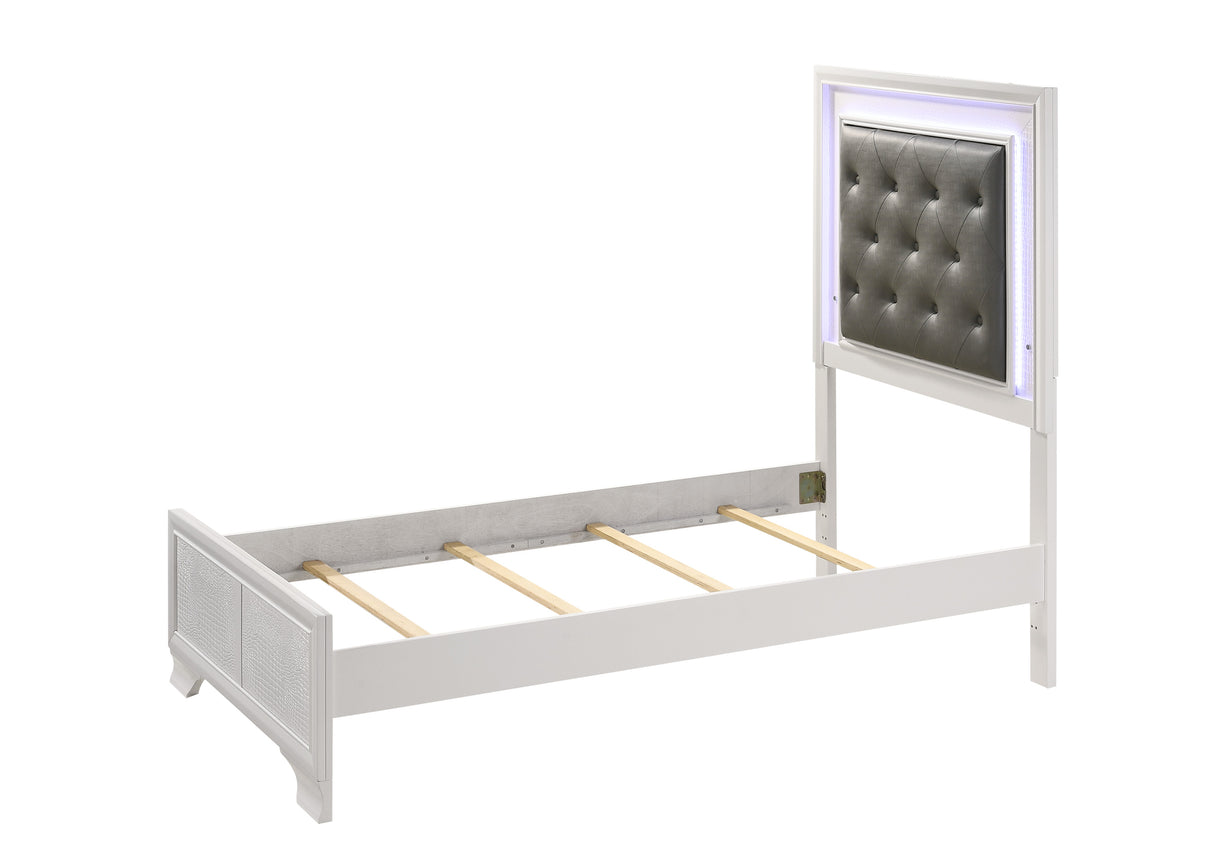 Lyssa Frost LED Upholstered Panel Youth Bedroom Set from Crown Mark - Luna Furniture