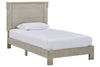 Hollentown Whitewash Twin Panel Bed - Luna Furniture