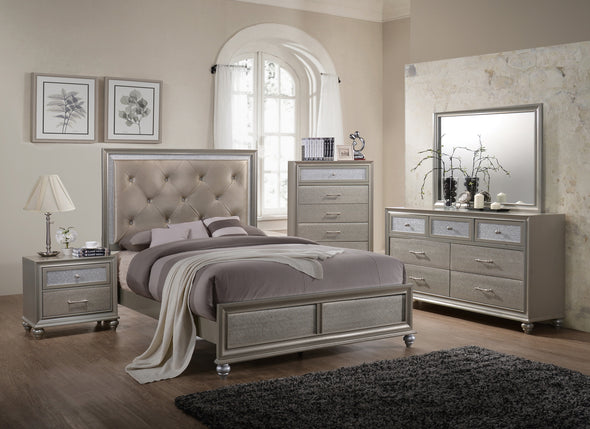 Lila Champagne Upholstered Panel Youth Bedroom Set