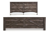 Wynnlow Gray Crossbuck King Panel Bed from Ashley - Luna Furniture