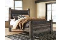 Wynnlow Gray Queen Upholstered Poster Bed