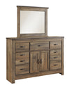 Trinell Brown Panel Bedroom Set with Fireplace Option