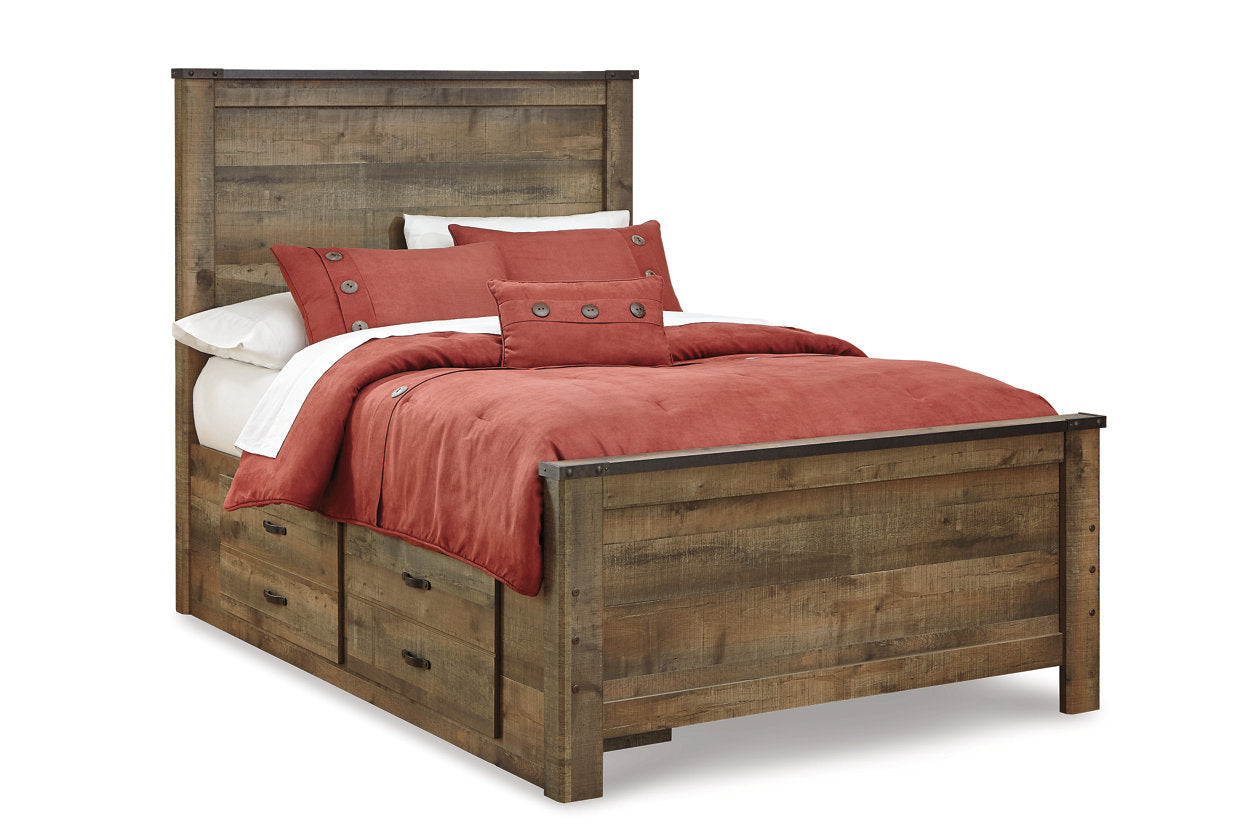 Trinell Brown Full Storage Platform Bed with 2 Drawers from Ashley - Luna Furniture