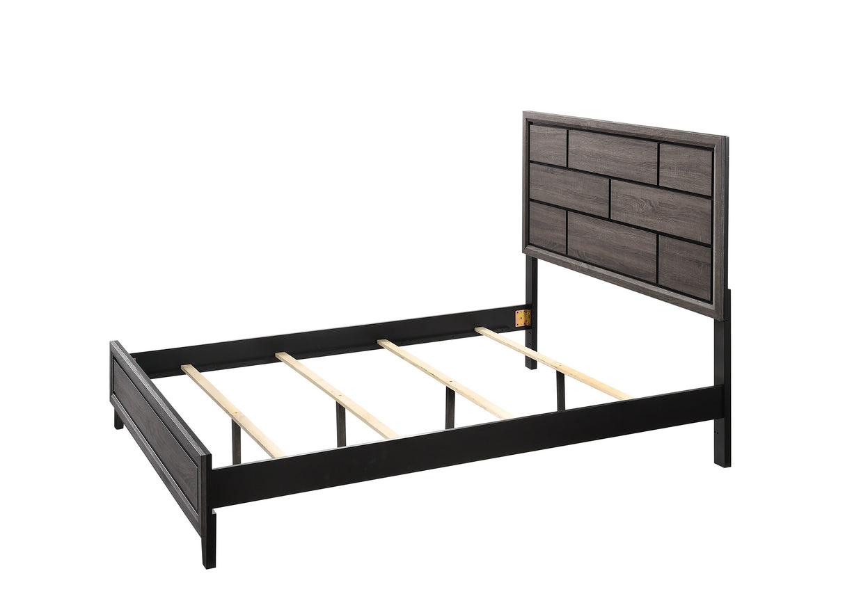 Akerson Gray Panel Bedroom Set - Luna Furniture