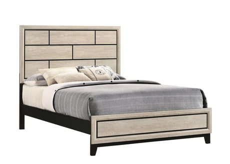 Akerson Driftwood Queen Panel Bed - Luna Furniture