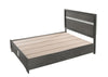 Regata Gray/Silver King Storage Platform Bed