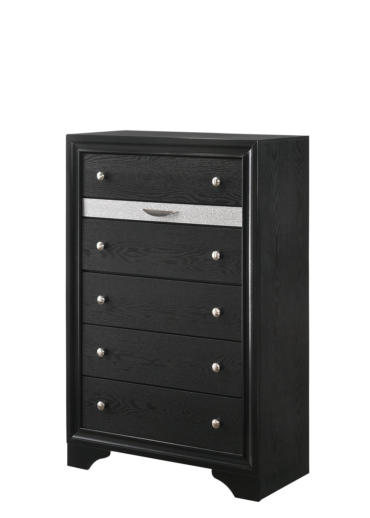Regata Black/Silver Storage Platform Bedroom Set from Crown Mark - Luna Furniture