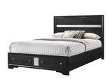 Regata Black/Silver Storage Platform Bedroom Set from Crown Mark - Luna Furniture