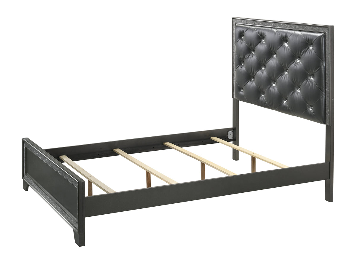 Kaia Gray King Panel Bed from Crown Mark - Luna Furniture