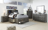 Caitbrook Gray Bookcase Storage Youth Platform Bedroom Set from Ashley - Luna Furniture