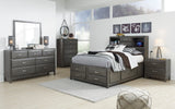 Caitbrook Gray Bookcase Storage Youth Platform Bedroom Set from Ashley - Luna Furniture