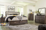 Brueban Gray Footboard Storage Platform Bedroom Set - Luna Furniture