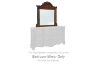 North Shore Dark Brown Bedroom Mirror (Mirror Only)