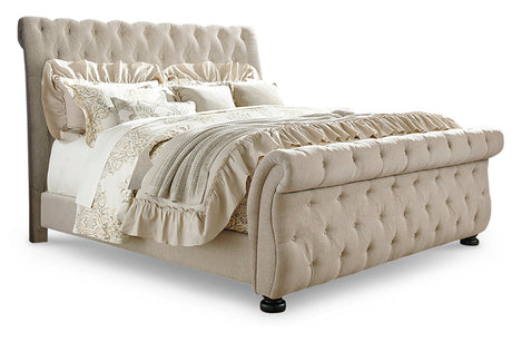 Willenburg Linen Queen Upholstered Sleigh Bed