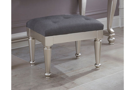 Coralayne Silver Stool -  - Luna Furniture