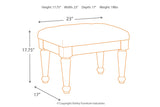 Coralayne Silver Stool -  - Luna Furniture