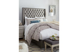 Coralayne Gray Queen Upholstered Bed -  - Luna Furniture