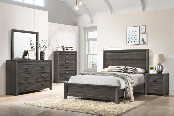 Adelaide Brown Queen Panel Bed - Luna Furniture