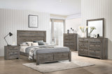 Bateson Brown King Panel Bed - Luna Furniture