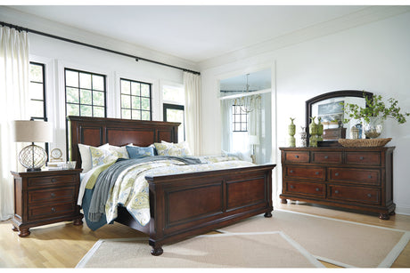 Porter Rustic Brown King Panel Bed from Ashley - Luna Furniture
