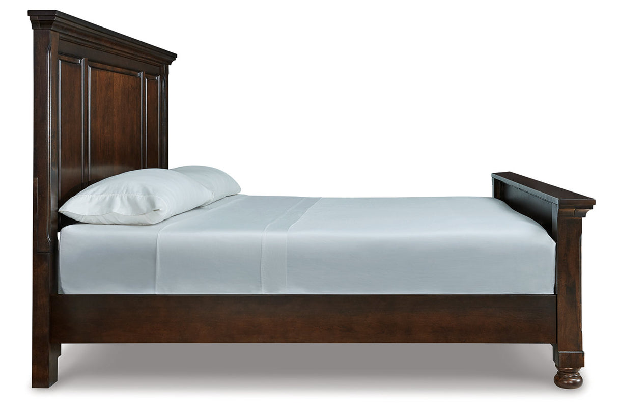 Porter Rustic Brown King Panel Bed