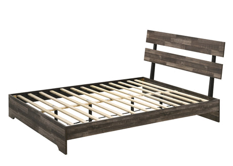 Atticus Brown King Platform Bed - Luna Furniture