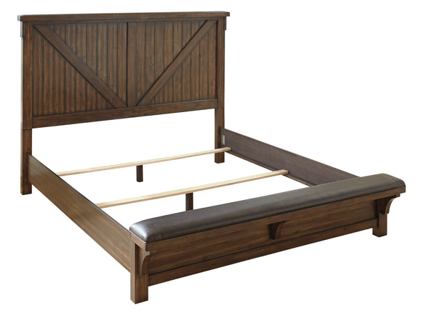 Lakeleigh Brown Footboard Bench Panel Bedroom Set