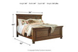Flynnter Medium Brown King Panel Bed -  - Luna Furniture