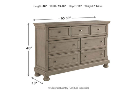 Lettner Light Gray Dresser from Ashley - Luna Furniture
