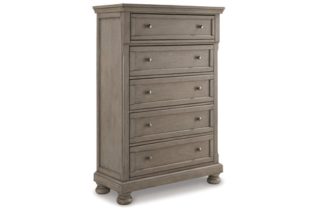 Lettner Light Gray Chest of Drawers from Ashley - Luna Furniture
