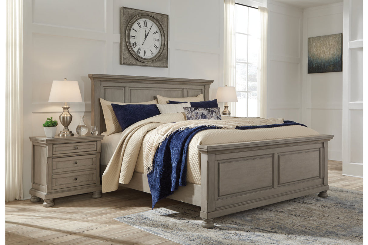 Lettner Light Gray Queen Panel Bed from Ashley - Luna Furniture