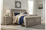 Lettner Light Gray Queen Panel Bed from Ashley - Luna Furniture