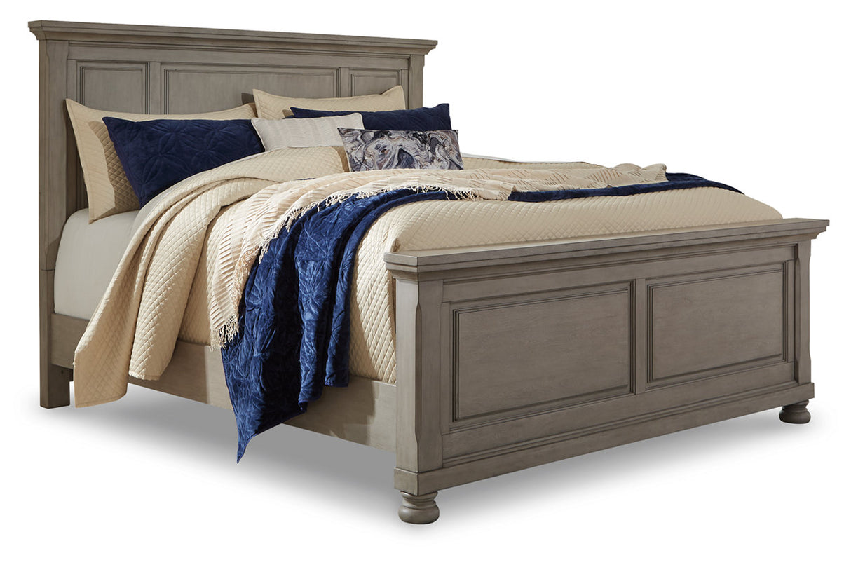 Lettner Light Gray Queen Panel Bed from Ashley - Luna Furniture