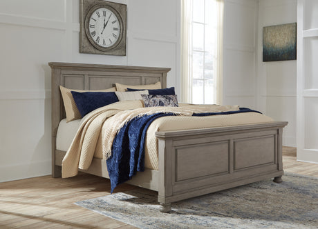 Lettner Light Gray Panel Bedroom Set from Ashley - Luna Furniture