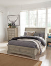 Lettner Light Gray Storage Platform Sleigh Youth Bedroom Set - Luna Furniture