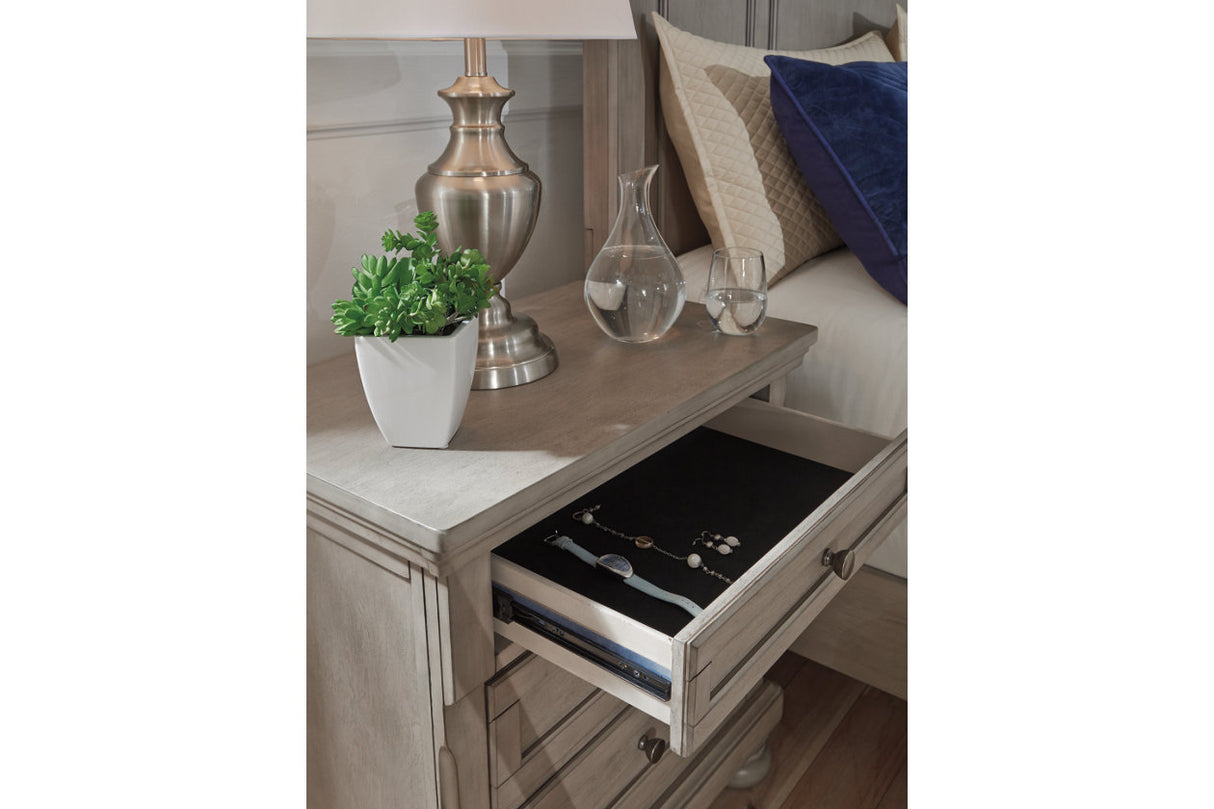 Lettner Light Gray Nightstand from Ashley - Luna Furniture