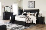 Chylanta Black Sleigh Bedroom Set