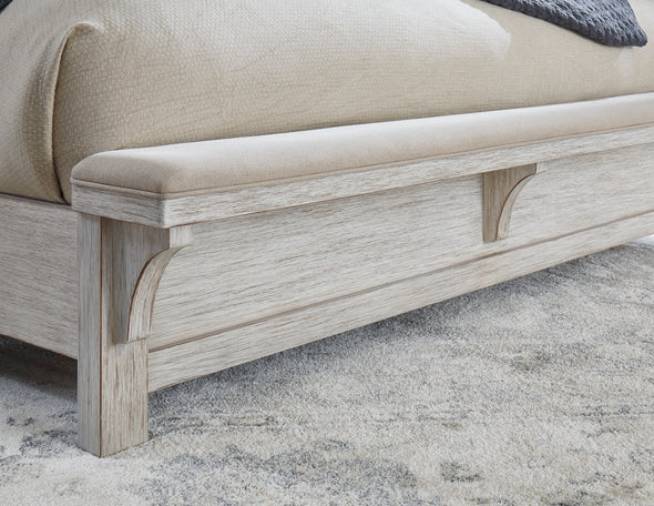 Brashland Linen Footboard Bench Panel Bedroom Set - Luna Furniture