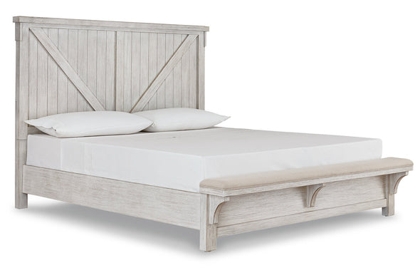 Brashland White King Panel Bed