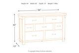 Brashland White Dresser -  - Luna Furniture