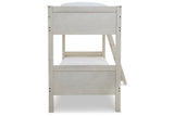 Robbinsdale Antique White Twin/Twin Bunk Bed with Ladder from Ashley Furniture - Luna Furniture