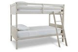 Robbinsdale Antique White Twin/Twin Bunk Bed with Ladder from Ashley Furniture - Luna Furniture