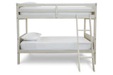 Robbinsdale Antique White Twin/Twin Bunk Bed with Ladder from Ashley Furniture - Luna Furniture