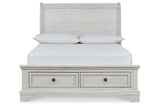 Robbinsdale Antique White Full Sleigh Storage Bed