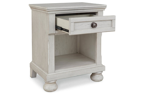 Robbinsdale Antique White Nightstand from Ashley - Luna Furniture