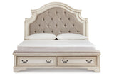 Realyn Two-tone Queen Upholstered Bed