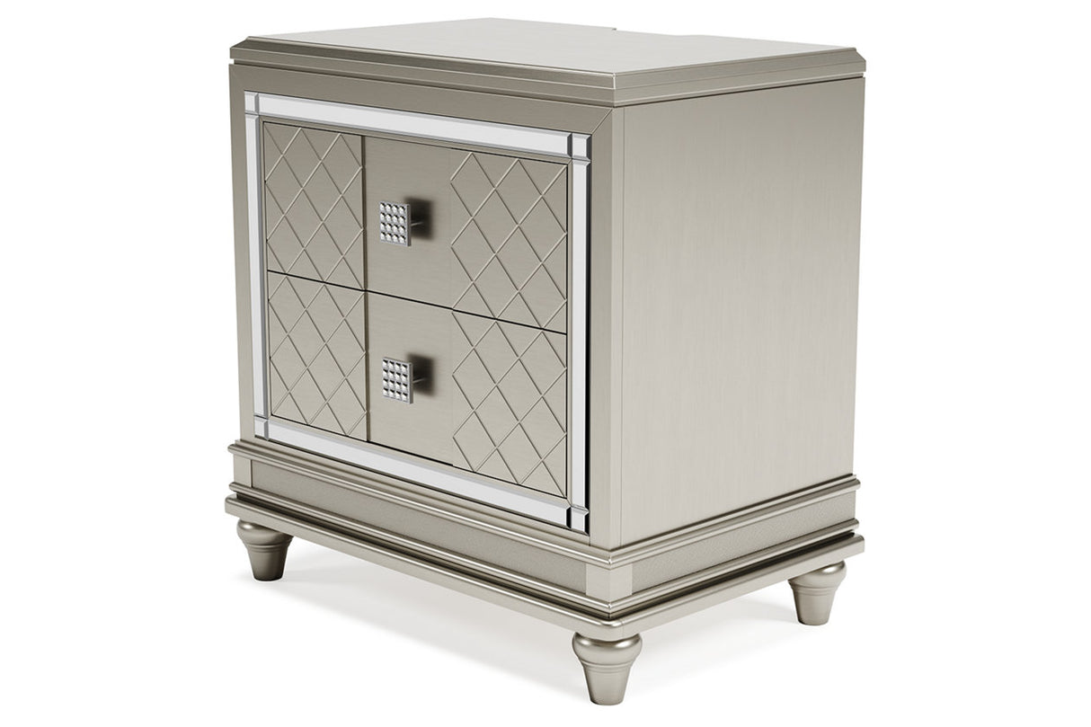 Chevanna Platinum Nightstand from Ashley - Luna Furniture
