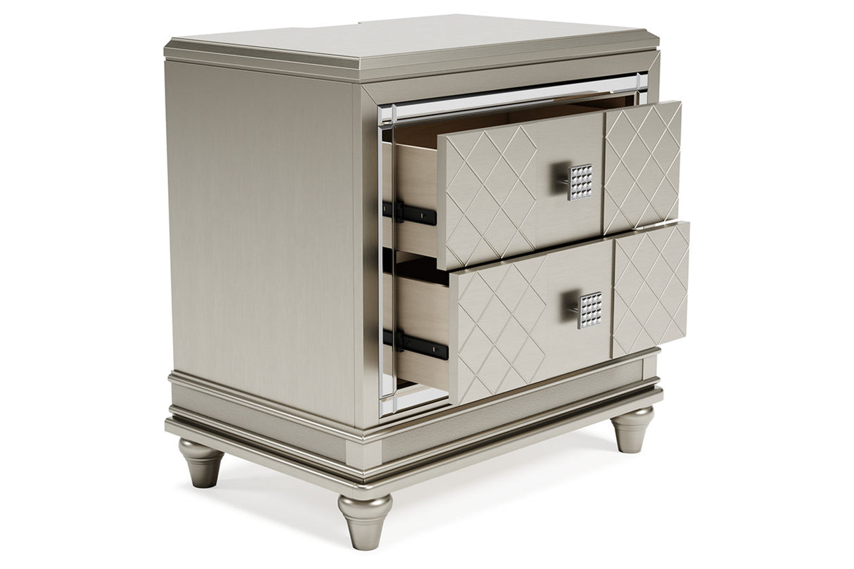 Chevanna Platinum Nightstand from Ashley - Luna Furniture