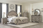 Lodenbay Antique Gray Upholstered Panel Bedroom Set